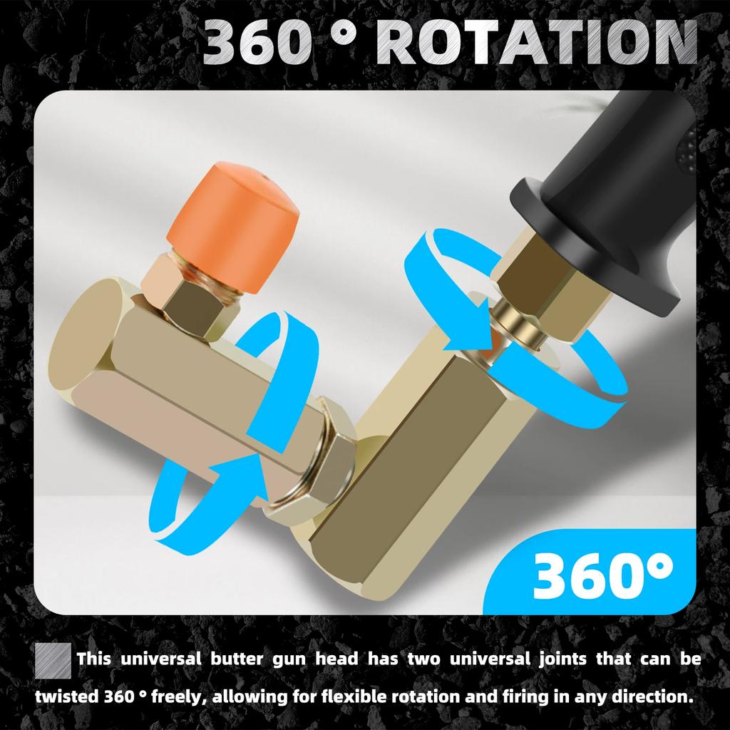 Grease Tool Control Valve High Pressure Grease Pump Head Control Handle Valve Aluminum Alloy Spinner2025