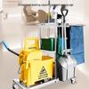 North Mansion Push-Type Stainless Steel Cleaning Cart