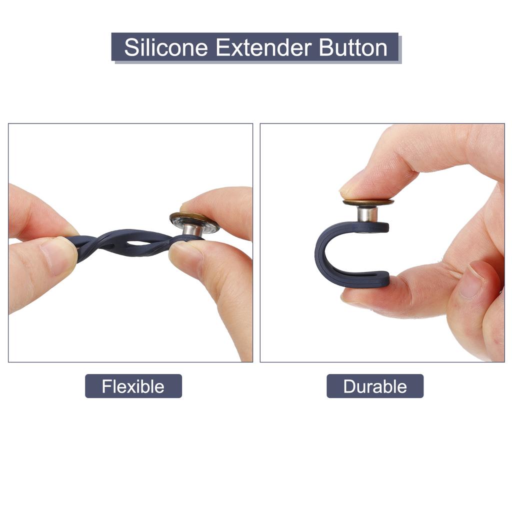 6pcs Button Extenders Adjustment Jeans Waist Buckle Extension Pants Waist Extension No-Sew Extend Buttons for Women Men's 2.13"