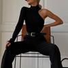 Body jedno rameno dutý pletený rolák jednobarevný elastický měkký teplý body skinny lady jaro podzim top