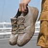 Fashion Classic Handmade Mens Summer Mesh Flats Anti-collision Toe Comfortable Beach Shoes Men Non-Slip Shoes New All-match Male Sandals