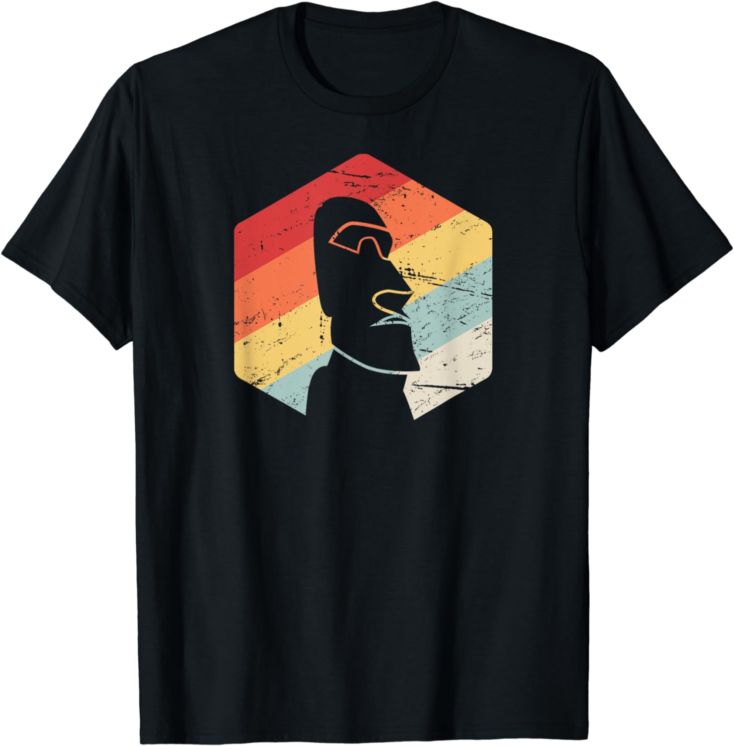 

Retro Vintage Tiki Bar Gift Easter Island Moai Tiki Head TShirt Unisex Clothing Tops Streetwear Graphic T Shirts Camisas S
