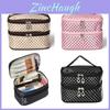 Makeup Bag Portable Travel Organizer With Double Zipper For Women Daily Use