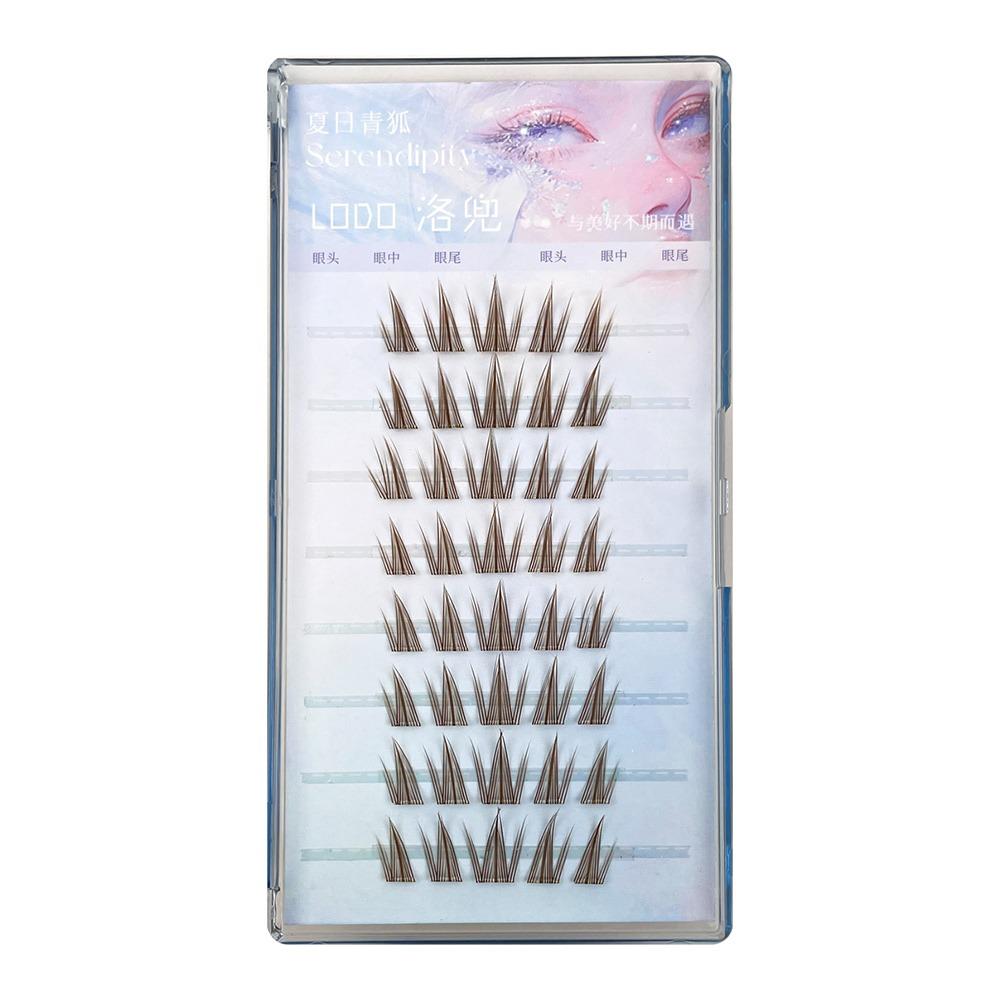 

40 шт. Натуральные реалистичные отдельные ресницы Прозрачная лента Ресницы-подсолнухи Пучковые ресницы для женщин