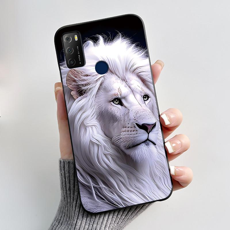 Casing For TCL 20E (6125F)/TCL 20Y (6156D) Green Cartoon Rabbit Pattern Shockproof Cover 2026 Cartoon Design Soft Black Case