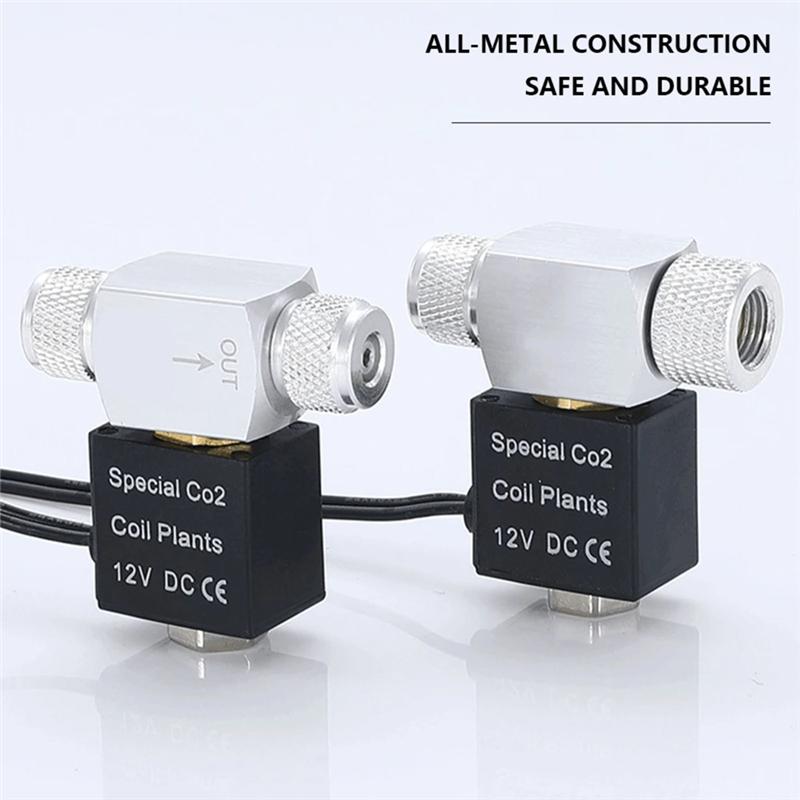 Valvola Solenoide A25F-CO2 12V Per Acquario Controllo Automatico Regolatore a Doppia Testa Impermeabile Bassa Temperatura Per Acquario