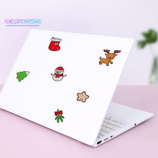 5D DIY bunte Diamant-Malerei-Aufkleber, verschiedene Weihnachtsbaum-Schneemann-Hirsch-Form, glänzende Diamant-Malerei-Abziehbilder