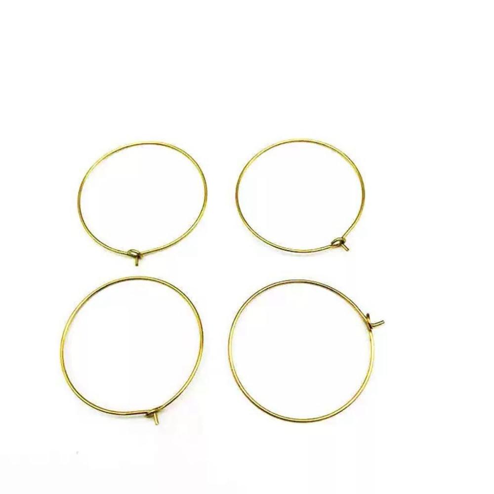 Wine Gift Champagne Decor Wire Hoops Glass Charm Earring Hoop Material Glass Tags Wine Rings