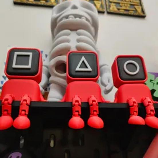 1/3Pcs 3D Printed Cartoon Action Figure TV Series Inspired Movable Joints Figurine Model Fidget Toy Home Office Decoration Ornament