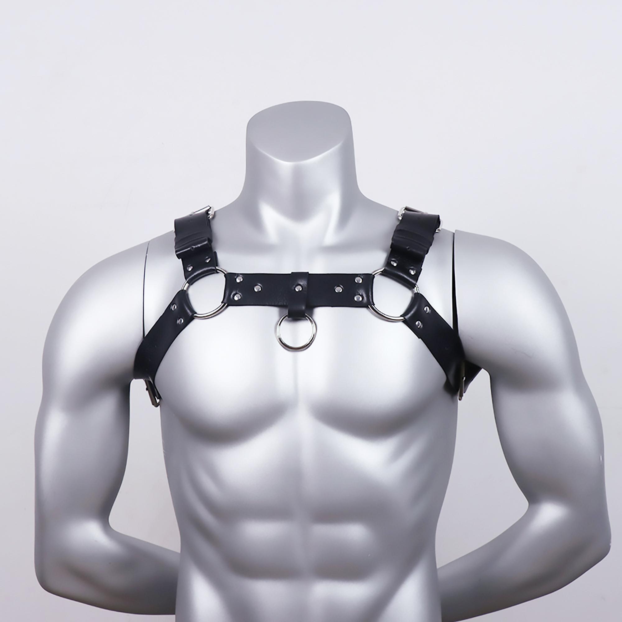 

Punk Gothic PU Body Harness Belt- Rivet Accent Belt for Music Festival, & Casual Attire - Mature Fashion Accessory