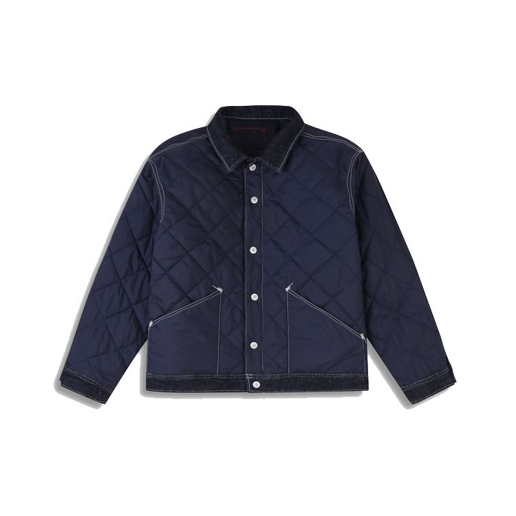 Levis Reversible Quilted Denim Jacket Men Jackets Dark-Denim-Blue A0121-0000
