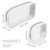 No-brand Item 2 Pieces Wash Bag Cosmetic Womens Pouch Supplement Travel Supplies Items Storage Toiletry Nylon White