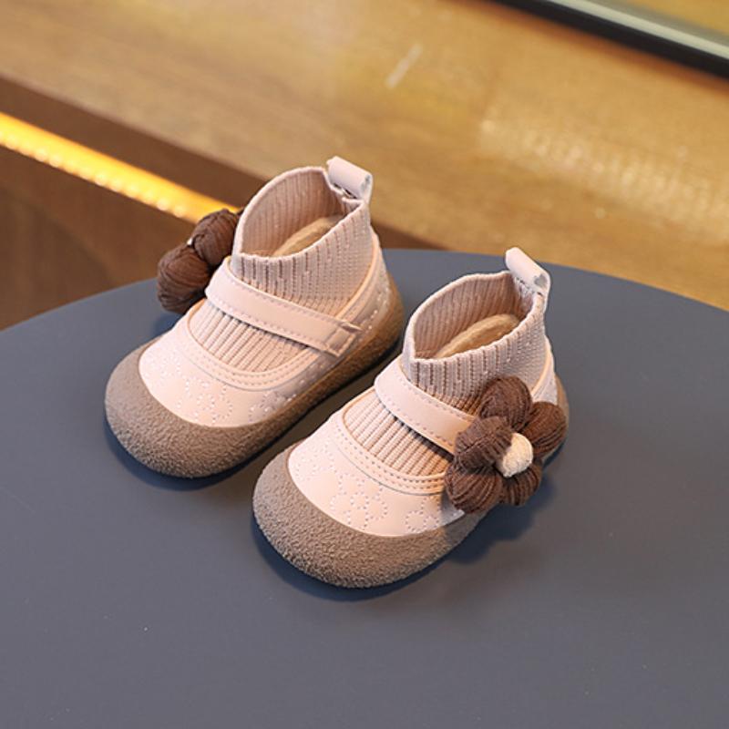 Botas Warm Girl Snow Boot Autumn Winter New 2025 Anti Slip Embroidered Leather Boot Retro Infant Princess Shoe Baby Walking Shoe