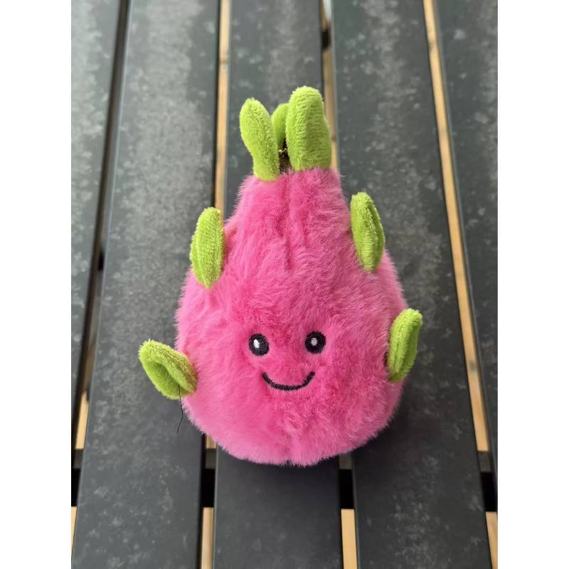 Fruit Plush Keychain With Dragon Fruit Face For Kids And Teens