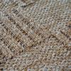 Living Room Rug Checkered Jute Look Beige 120x160