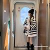 Women's 2025 Autumn/Winter Velvet Lambswool Coat - Soft Striped Casual Cardigan, Lazy Style Trendy Top