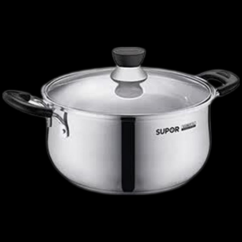 Supor 22cm 304 Stainless Steel Double Handle Soup Pot
