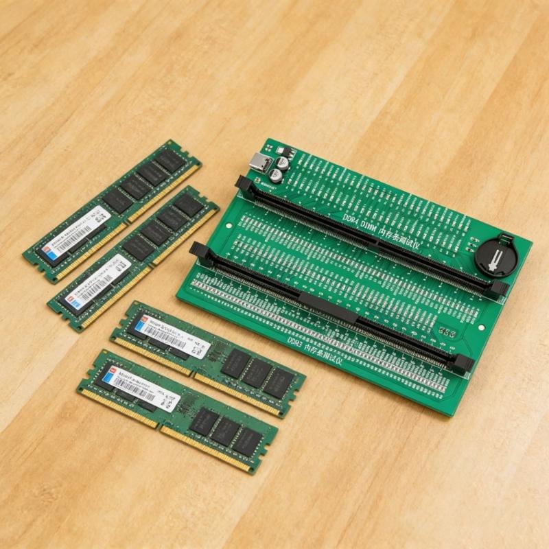 Memory Testing Card for Desktop Computer DDR3 DDR4 Memory Slot Diagnostic Tool Tester Card USB Power Supply Adapter