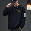 Men's 2025 Autumn American Style Heavyweight Loose Fit Long Sleeve Hoodie with Round Neck and Plus Velvet - Trendy and Versatile Sportswear.