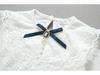 Girls' Spring & Autumn Korean Style Lace Beaded T-Shirt Top