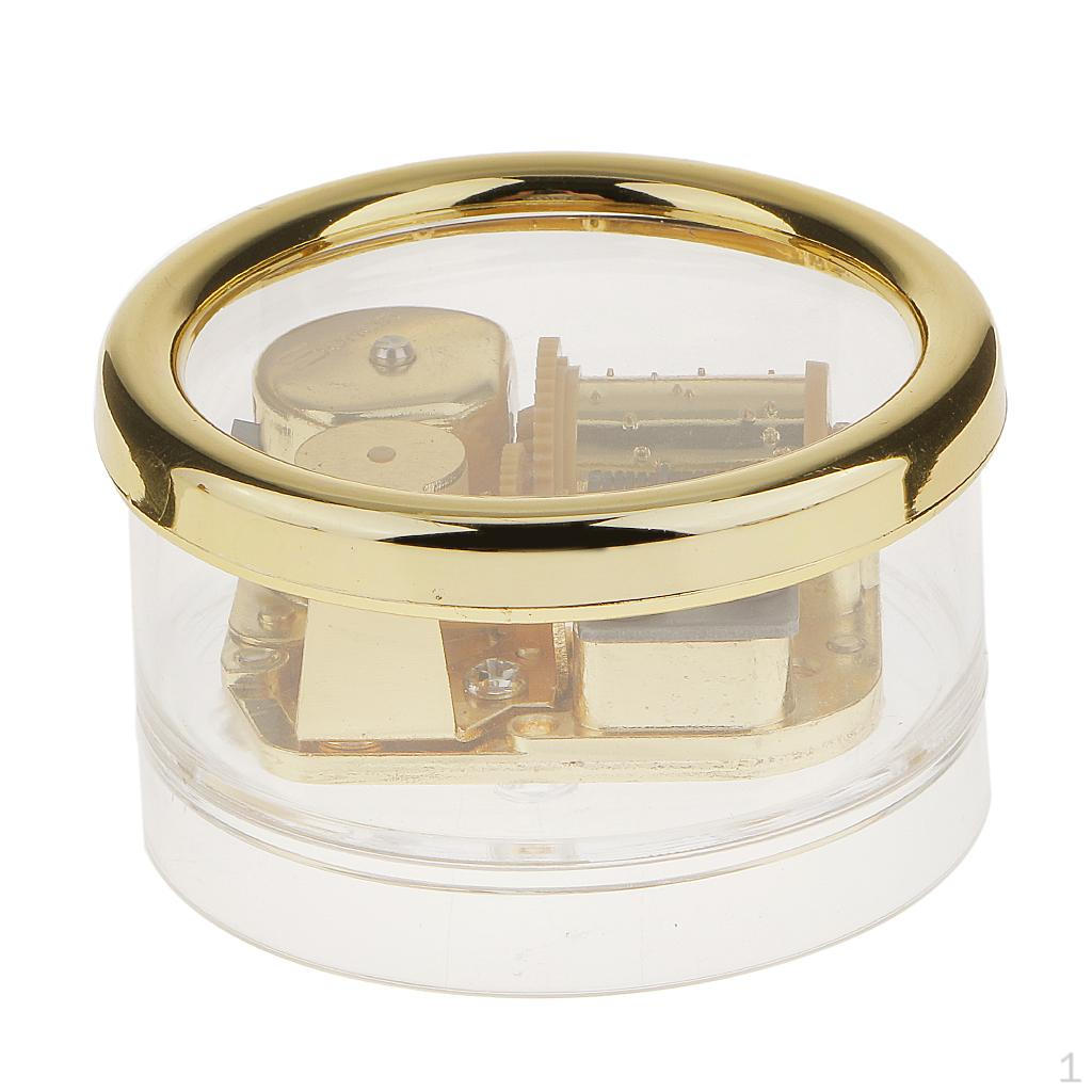 

Acrylic Round Transparent Clockwork Music Box