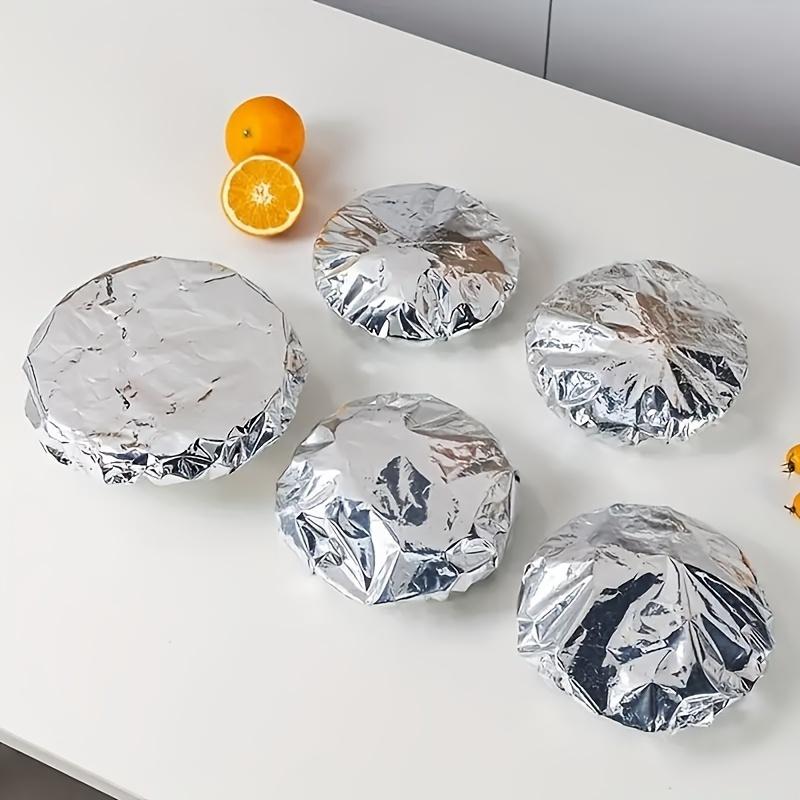 Reusable Aluminum Foil Lid, Tabletop Cover, Kitchen Preservation Wrap, Keeps Warm Fresh Pest-Resistant & Dustproof, Heatretentive Material