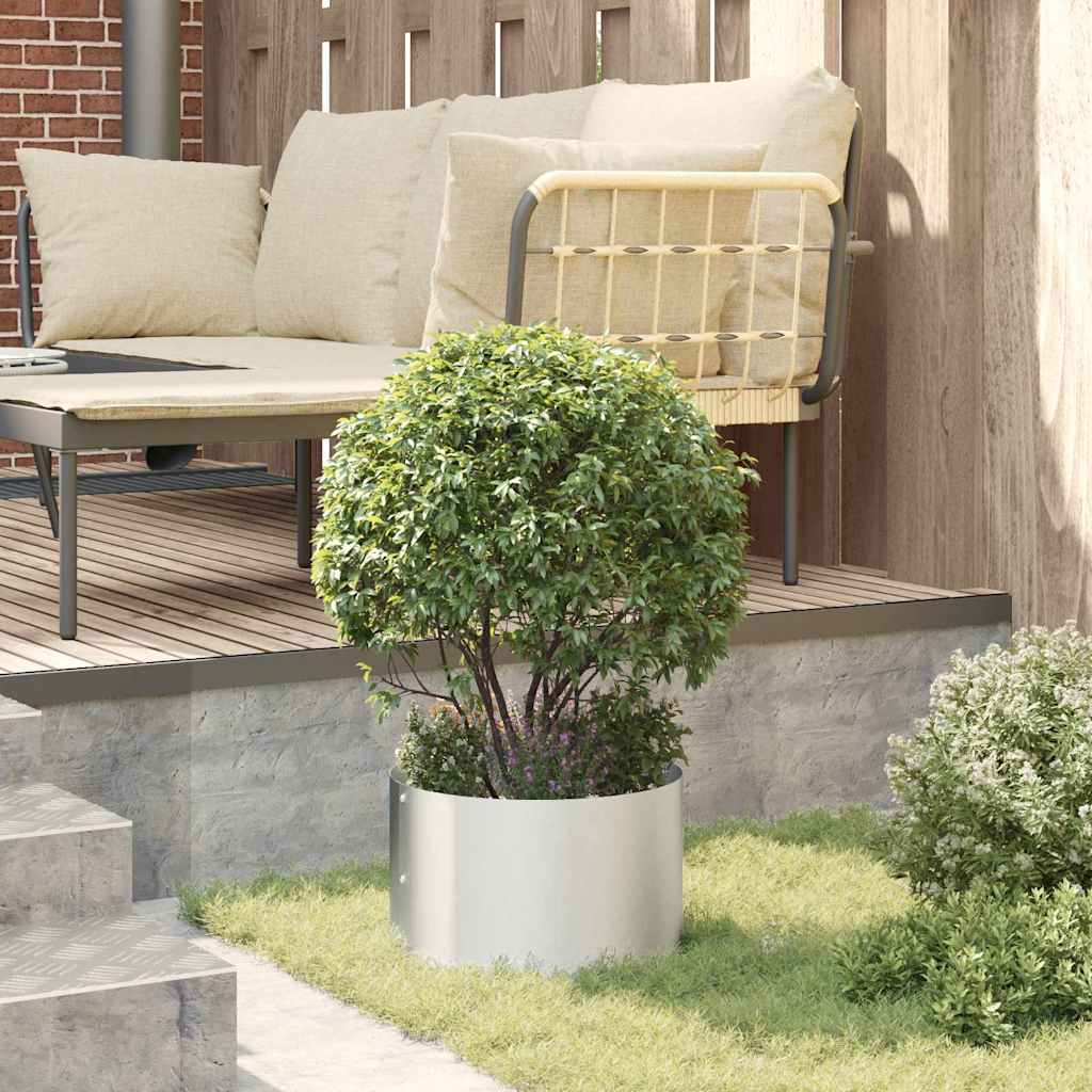 Plant Ring Silver 30 X 30 X 20 Cm Galvanized Steel
