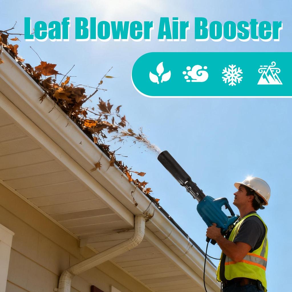 Quick Attach Leaf Blower Attachment Doubles Airflow Booster Replacement Leaf Blower Air Booster For Snow Debris Backyard Garden