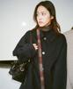IUGAMAKARAS Striped Hairy Skinny Muffler (Brown)