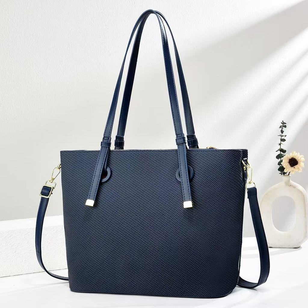 Borsa Tote Moderna in PVC da Donna con Grande Capacità e Chiusura a Zip Sicura per l'Uso Quotidiano
