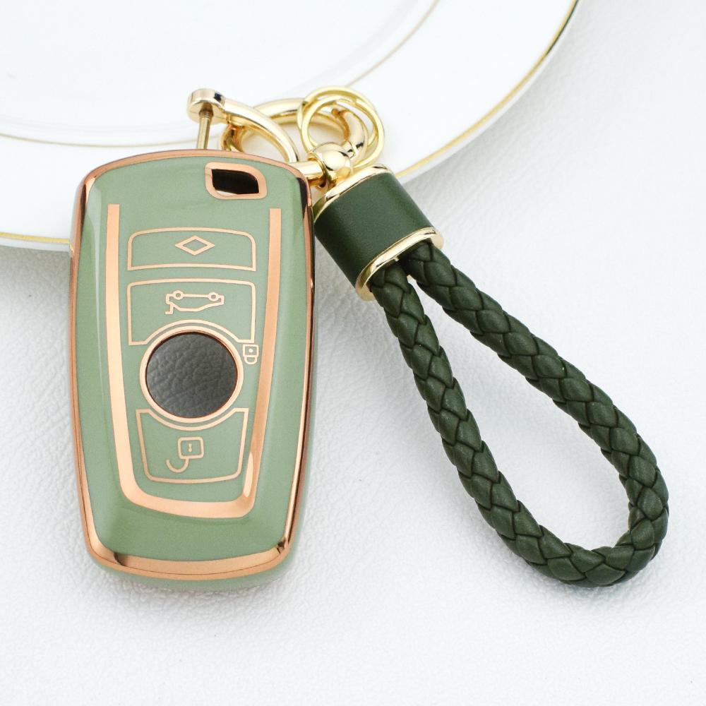 TPU Remote Car Key Case Cover Holder for BMW 1 3 5 7 Series X1 X3 X4 X5 X6 F10 F20 F30 F34 F25 F31 M3 M4 E34 Keychain