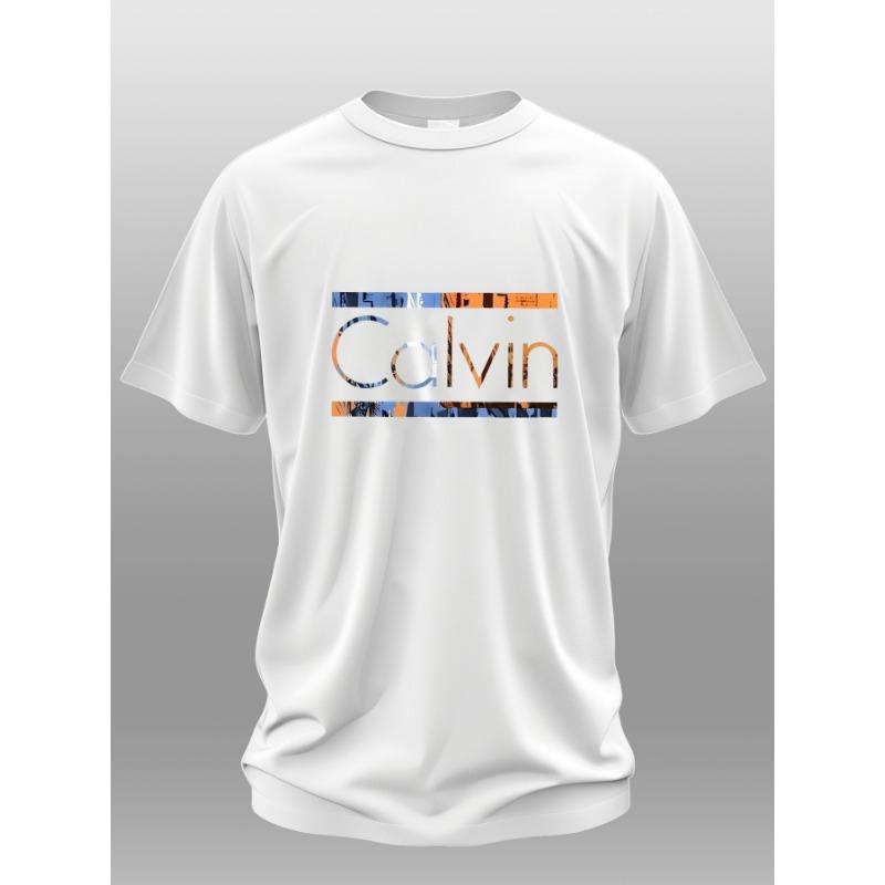 Farbverlauf Cavell Letter Print Herren T-Shirt Sommer Freizeit Sport Herren Top Mode Atmungsaktiv Outdoor Kurzarm T-Shirt