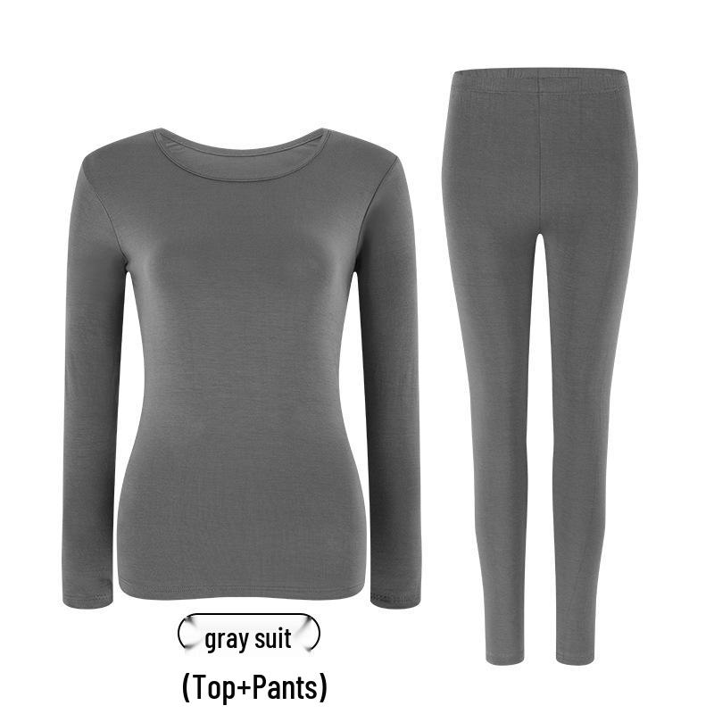 

Women s Modal Body Shaping Autumn Knitwear Set: Warm Long Sleeve Top & Pants XL