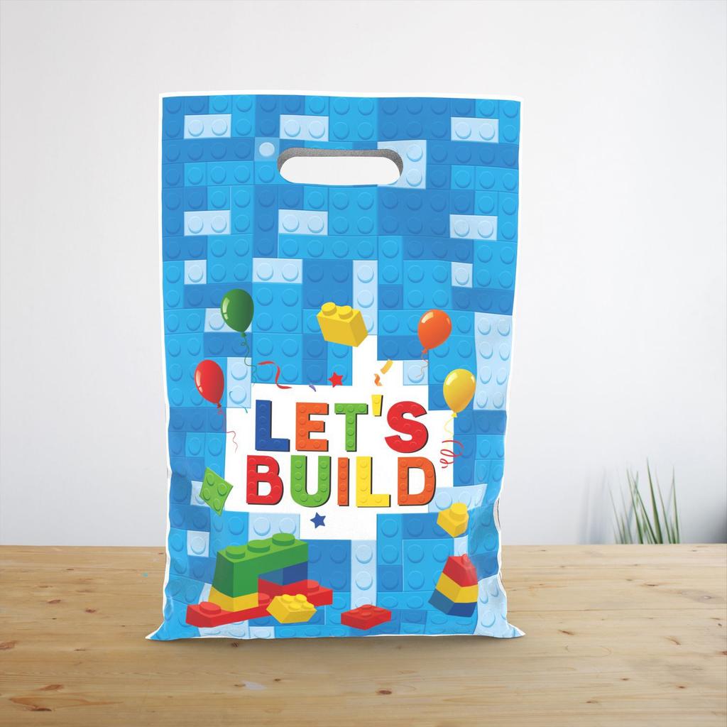 10/50Pcs Building Block Party Supplies Gift Bag Loot Bag Kid Girls Birthday Decorations Kids Gift Party Favors Decoration