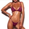 Women Fashion Solid Color Sexy Two Piece Bikini Swimwear
