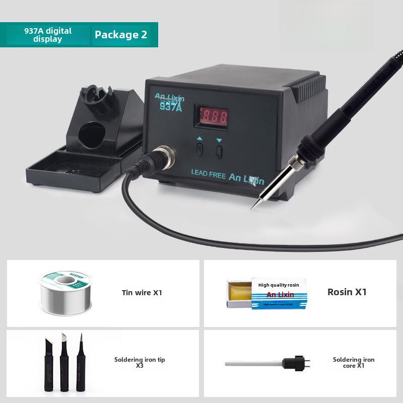 Lixin 936A Adjustable Temp Electric Soldering Iron with Digital Display & Anti-Static Features for Phone Repair