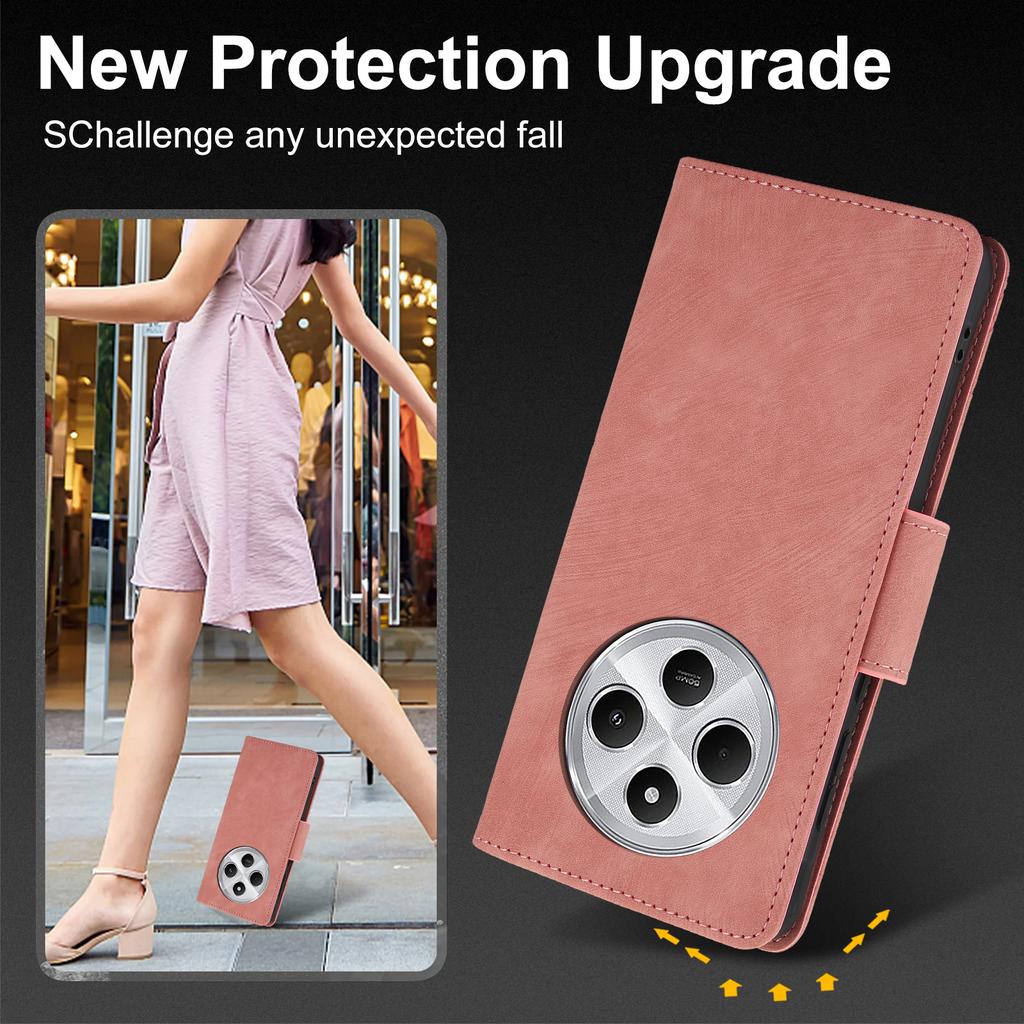 SY-001 For Xiaomi Poco C75 4G/Redmi 14R 5G/14C 4G Case Flower Butterfly Leather Wallet Phone Cover with Hand Strap