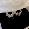 Punk Metal Irregular Hollow Silver Color Earrings For Women Minimalism Spiral Hoop Earrings Party Jewelry Accessories Gifts