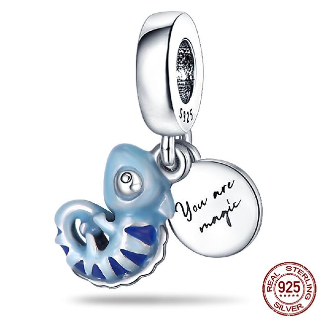 925 Sterling Silver Magic Color Chameleon Luminous Series Beads Suitable Fit Bracelet Charm Ms Jewelry Gift 