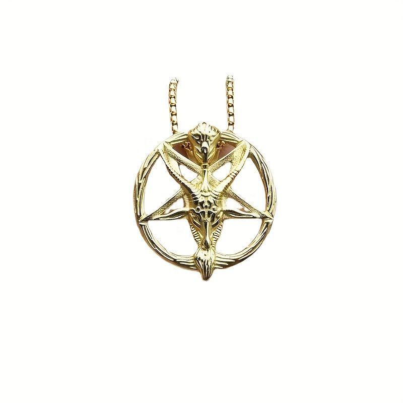 Vintage Pan God Pendant Necklace, European Style Men's & Women's Jewelry