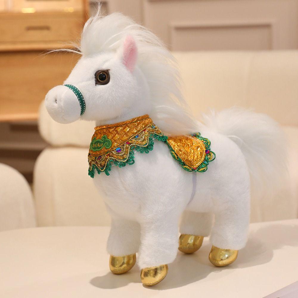 Cartoon Animal Chinese Zodiac Horse Mascot Pony Plush Doll Horse Stuffed Toys  Spring Festival