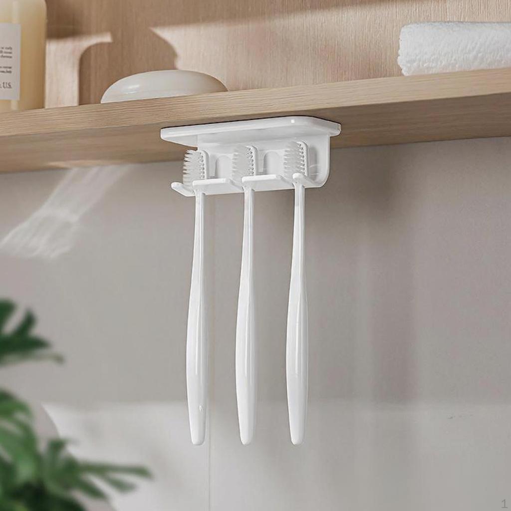 Toothbrush Holder, No Required, Modern Minimalist Bathroom Organizer 2Slot Holder