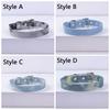 Metal Buckle Denim Dog Collar Soft Leather Adjustable Puppy Jean Collar Quick Release with Bell Anti-lost Cat Necklace
