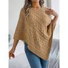 Women's Oversized Sweatshirt Top Casual Solid-Colour Cable-Knit Oversized Cape Cardigan Women's Knitted Sweater