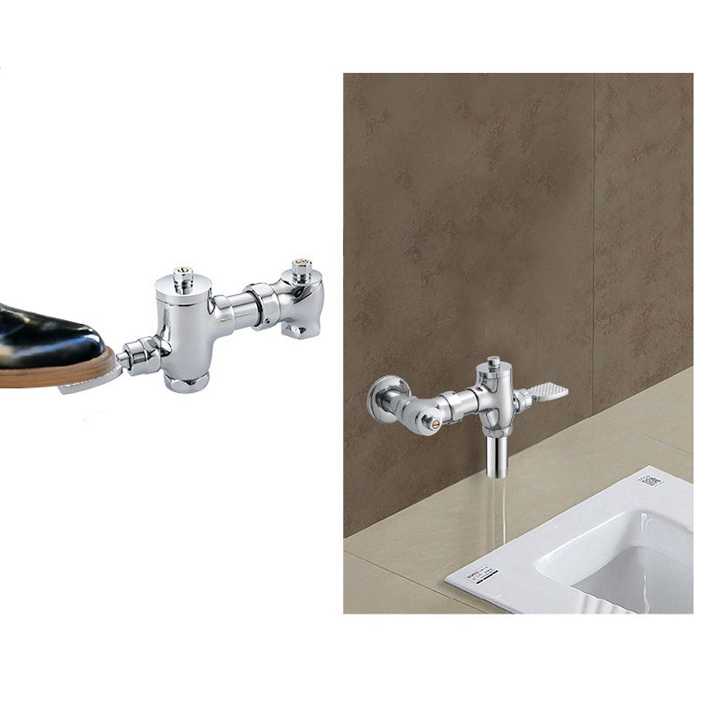 Fußbetätigungstyp Messing Spülventil Pedal Einziehbar Toilettenspülventil Badezimmerzubehör