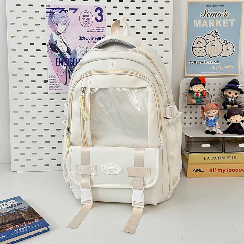 Schultasche Japanisch ins klein frisch Mädchen Rucksack vielseitig Rucksack süß transparent Schmerzbeutel hoher Wert Tasche für Grund- und Sekundarschule