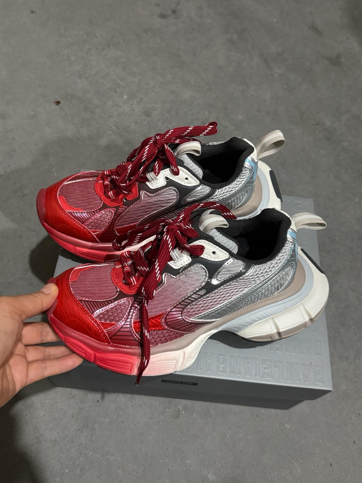 

Paris gradual change color dad shoes women 2025 autumn new leather thick-soled mesh breathable versatile casual dad shoes 44