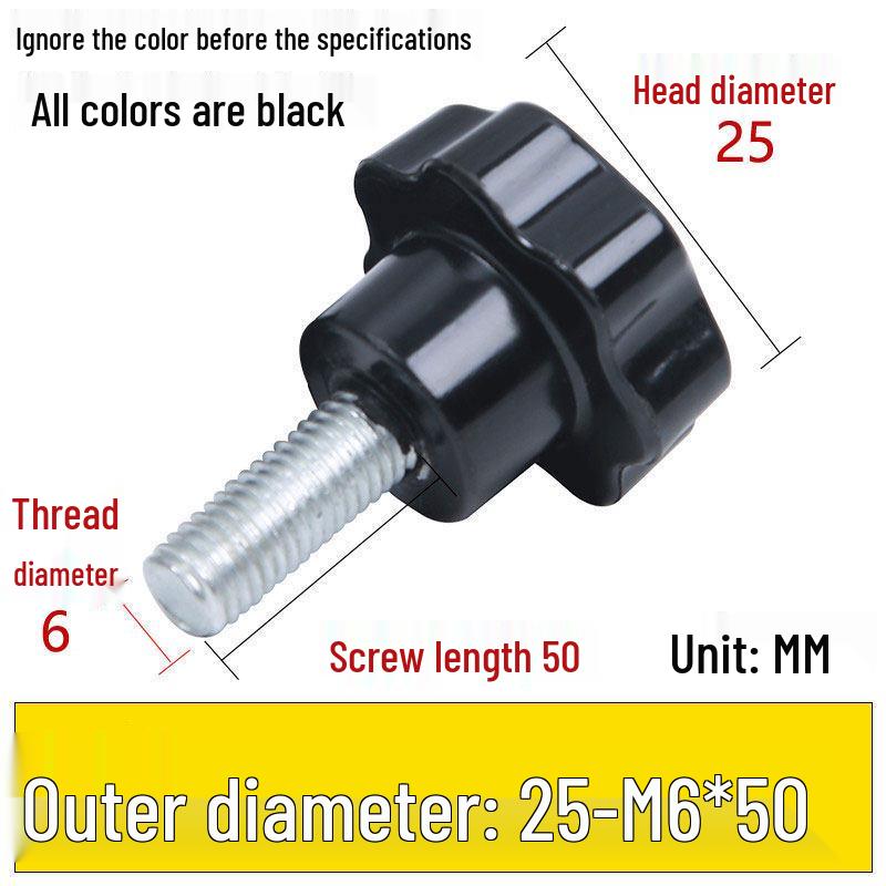 Star-Shaped Bakelite Hand-Tightening Screw Handle (M4-M10)