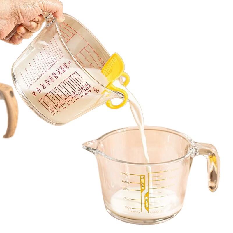 Xihe Heat-Resistant Graduated Glass Measuring & Egg Beating Cup Set