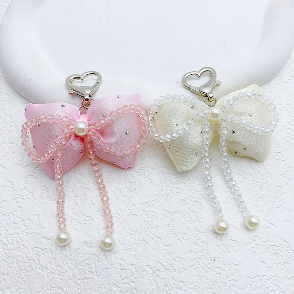 Křišťálové korálky Řetízek na mobilní telefon Barevný přívěsek s mašlí Přívěsek na klíče Vícebarevná dekorace školní taška ve tvaru motýla